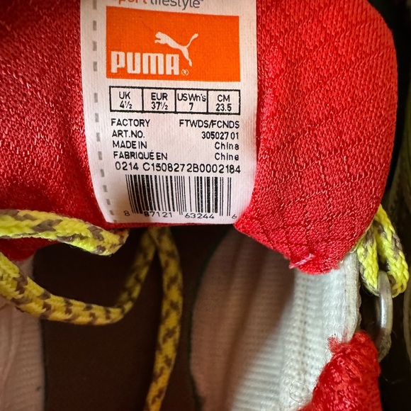 NWOT Women’s PUMA Fells Trail Running Shoes Khaki -Fossil-Sunny Lime Size 7 - Picture 4 of 13